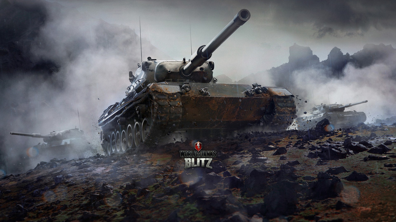 世界上的坦克, 战争游戏, 自行火炮, 烟雾, 丘吉尔的坦克 壁纸 1366x768 允许