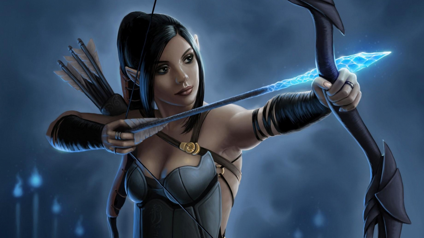 Femme en Soutien-gorge Noir Tenant Une Arme. Wallpaper in 1366x768 Resolution