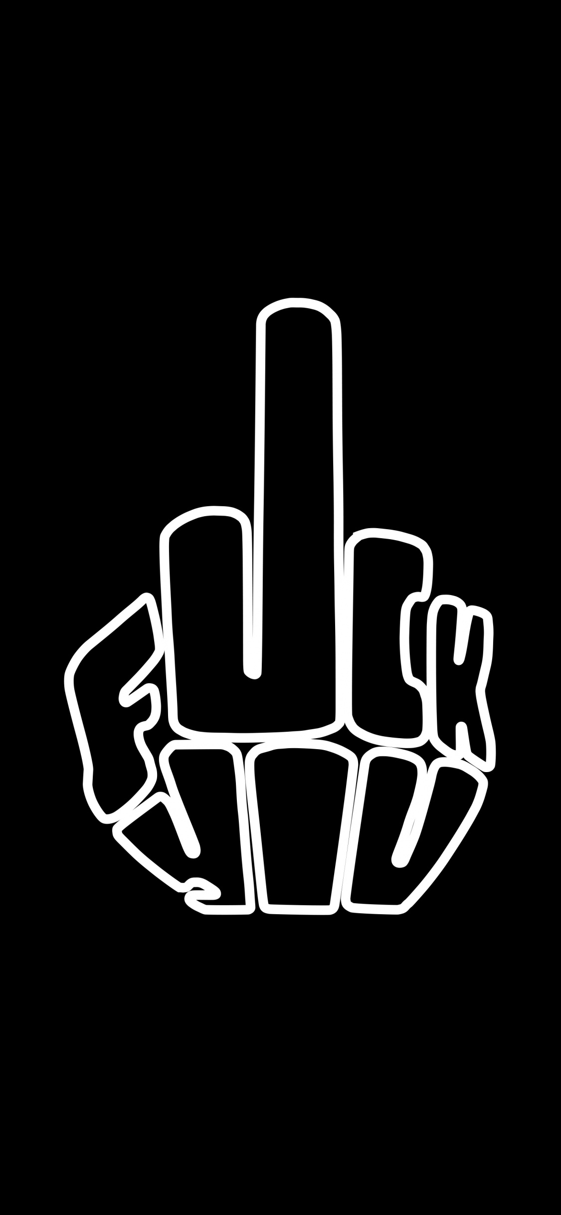 Black and White Logo Illustration. Wallpaper in 1125x2436 Resolution