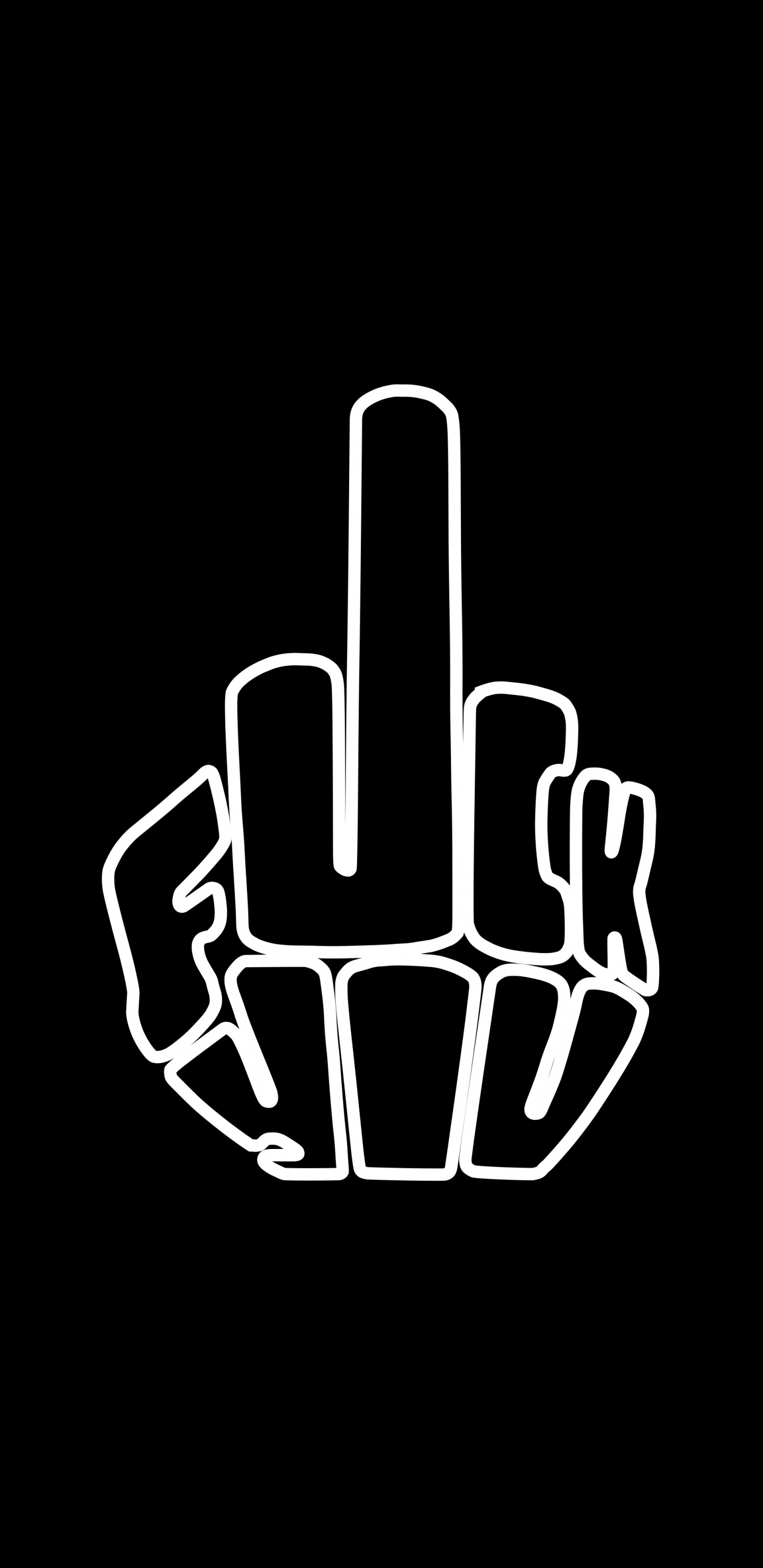 Ilustración de Logotipo en Blanco y Negro. Wallpaper in 1440x2960 Resolution