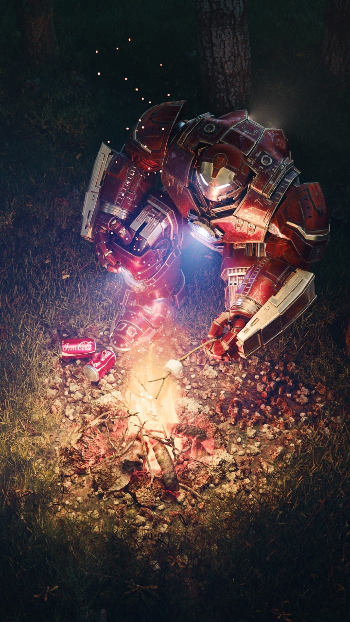 Feuer in Der Nacht. Wallpaper in 720x1280 Resolution