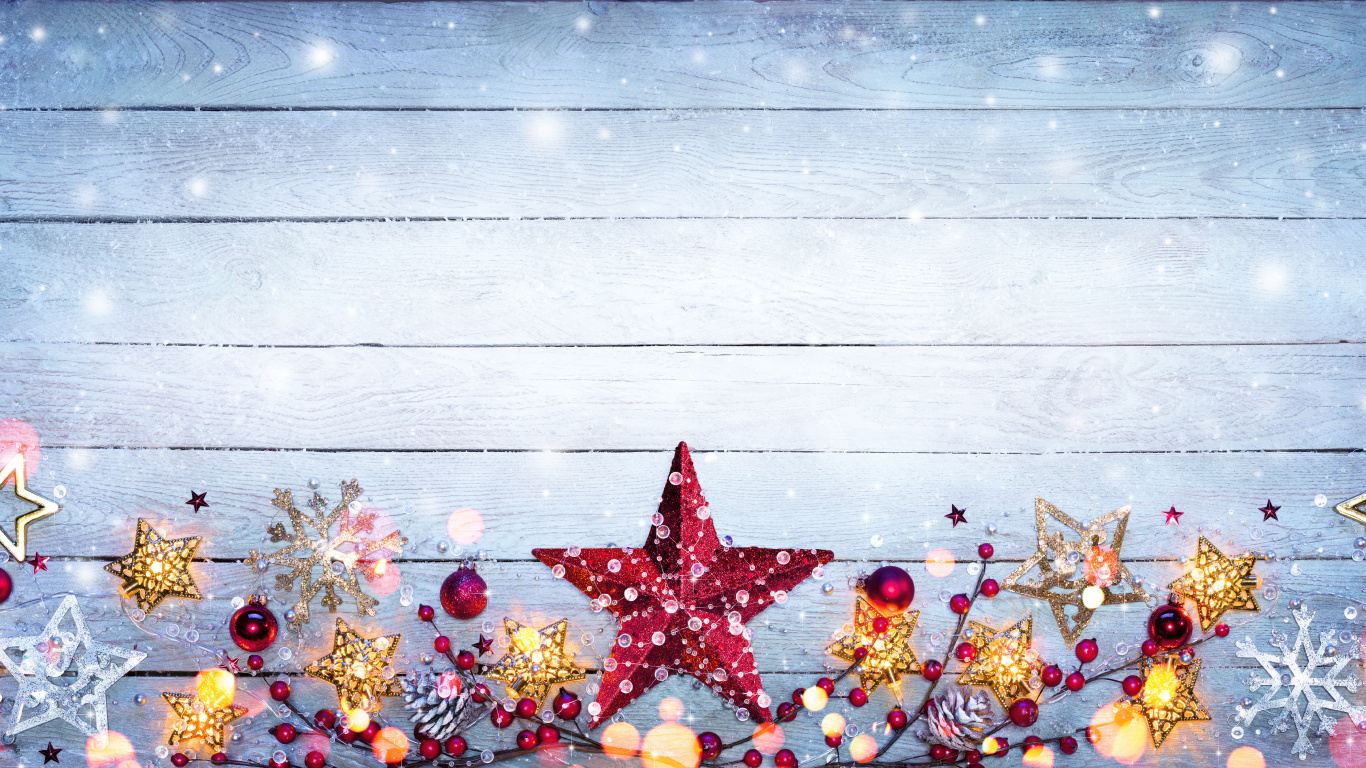 Decoración de la Navidad, El Día De Navidad, Adorno de Navidad, Navidad, Invierno. Wallpaper in 1366x768 Resolution