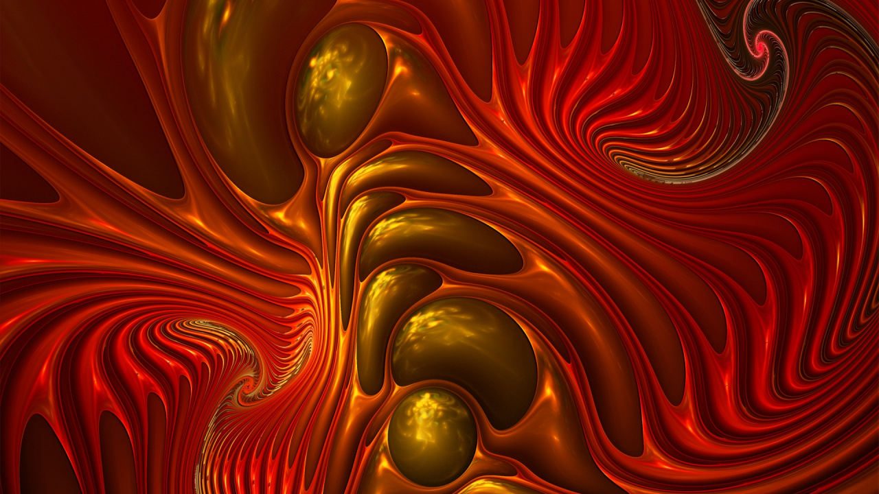 Red and Yellow Abstract Painting. Wallpaper in 1280x720 Resolution