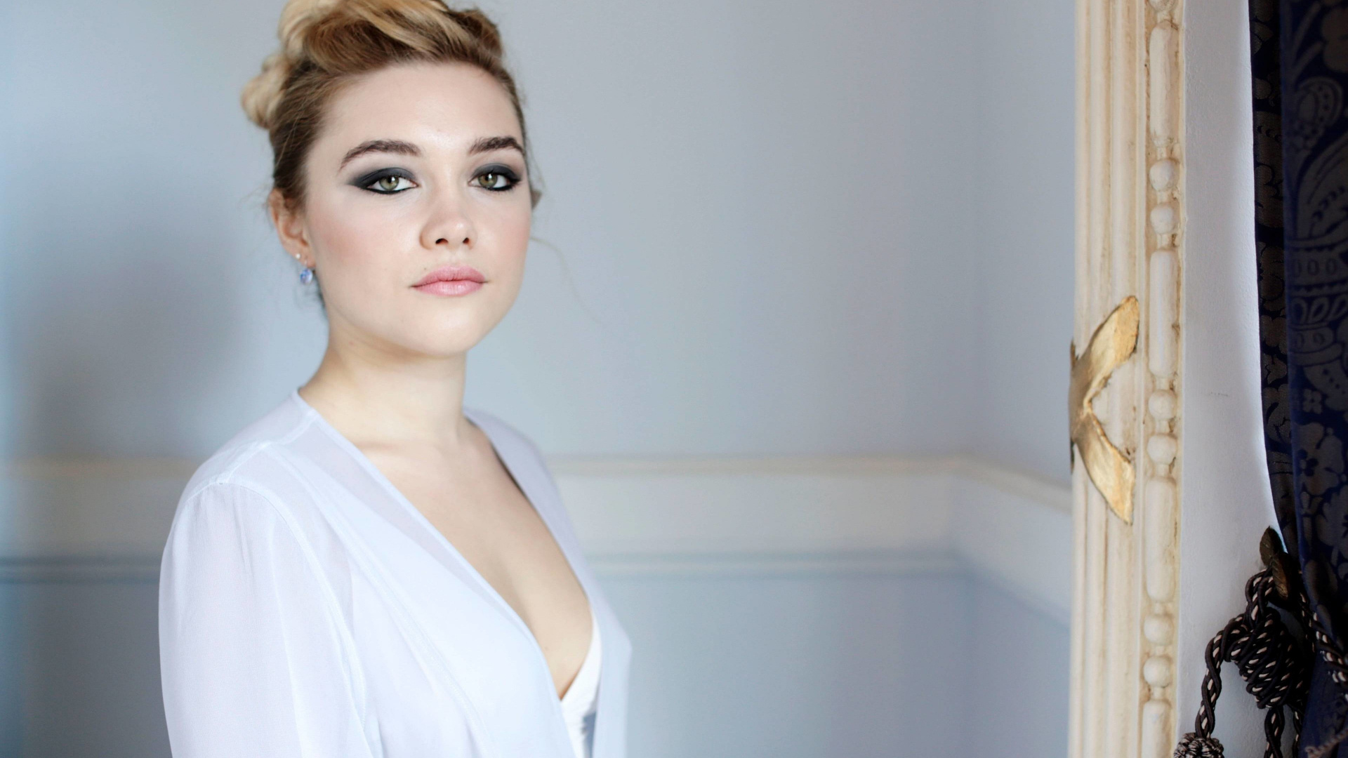 Florence Pugh, Lady Macbeth, Lip, Hairstyle, Eye. Wallpaper in 1920x1080 Resolution