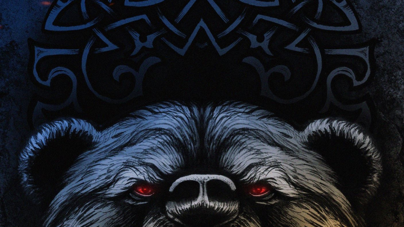 Oso Vikingo, Los Vikingos, Grizzly Bear, Camiseta, Capucha. Wallpaper in 1366x768 Resolution