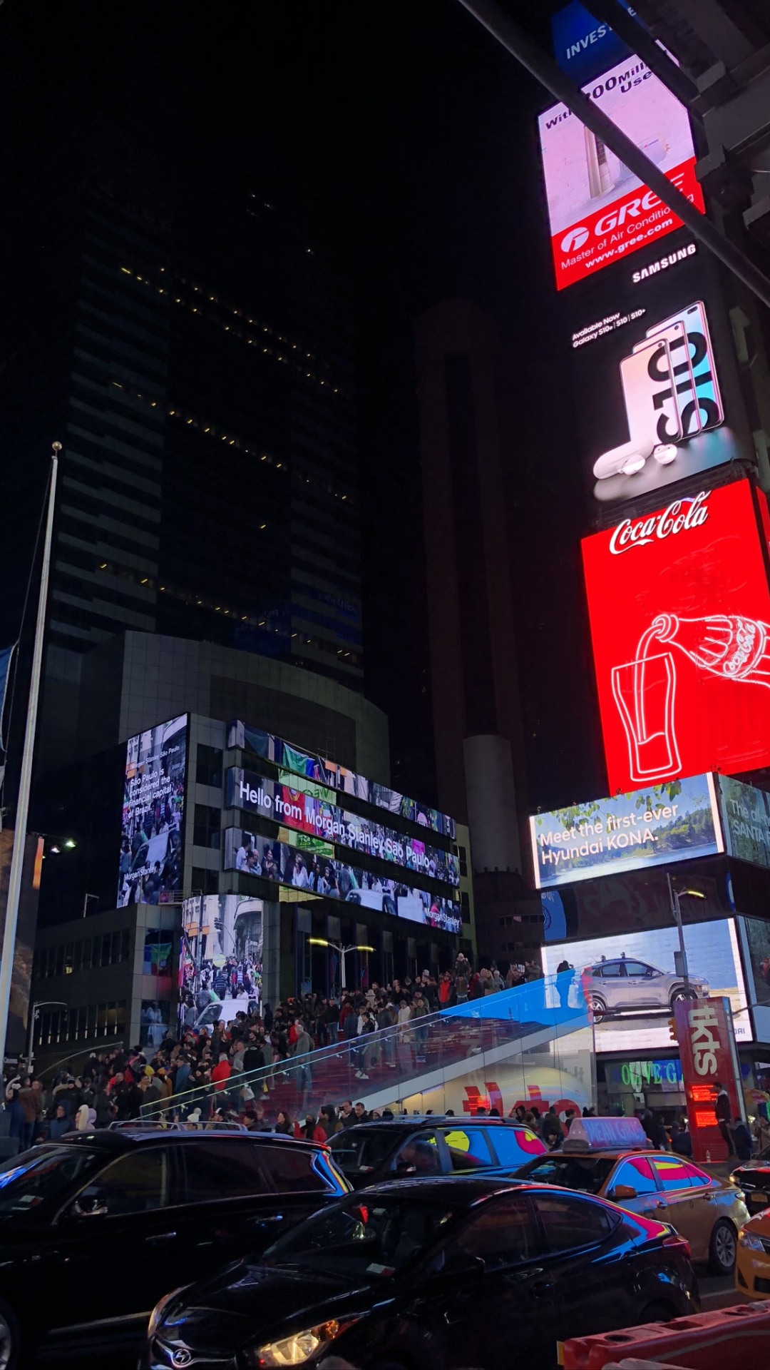 New York City, King, Electronic Signage, Night, Metropolis. Wallpaper in 1080x1920 Resolution