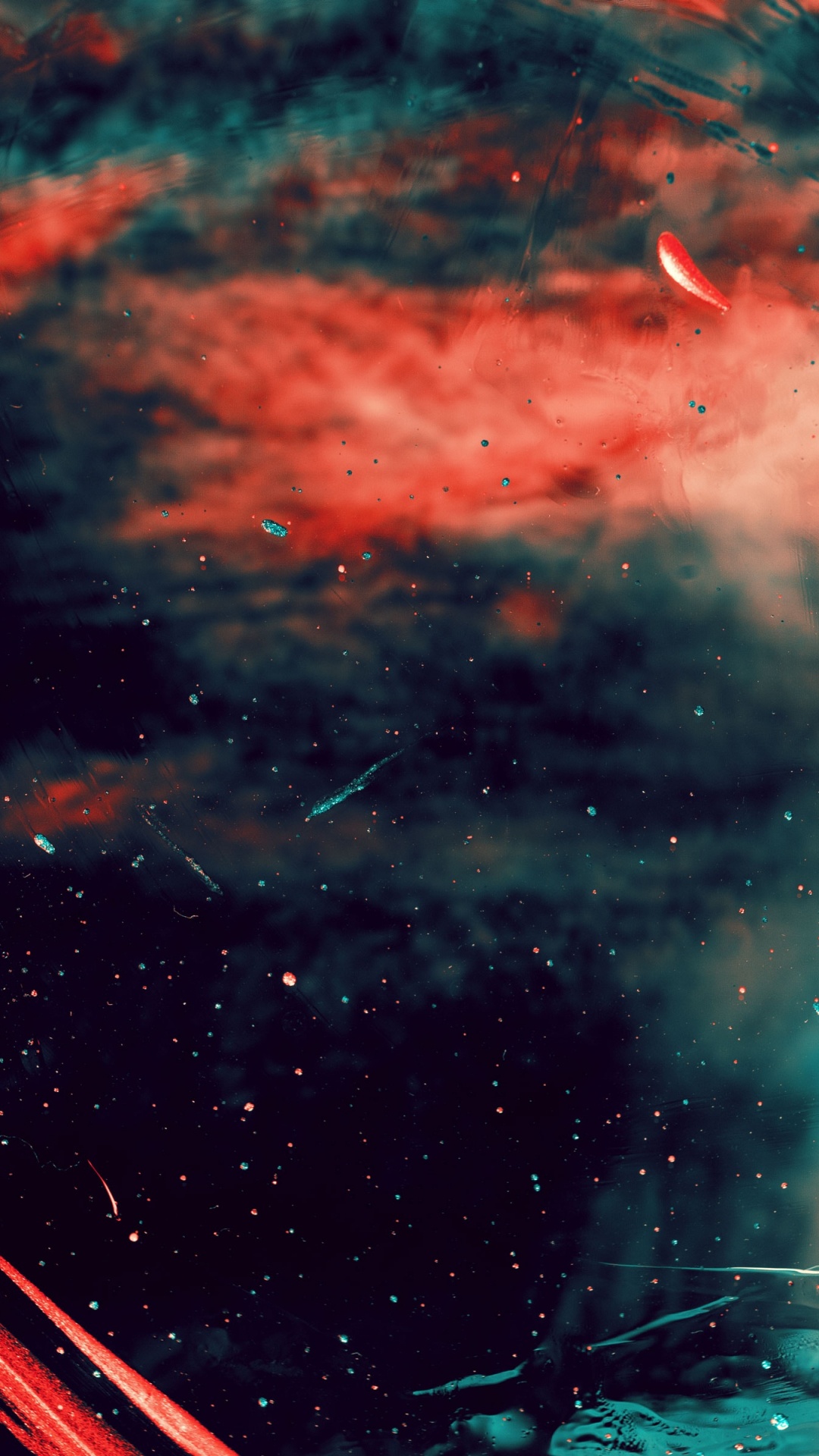 Green and Orange Abstract Painting. Wallpaper in 1080x1920 Resolution