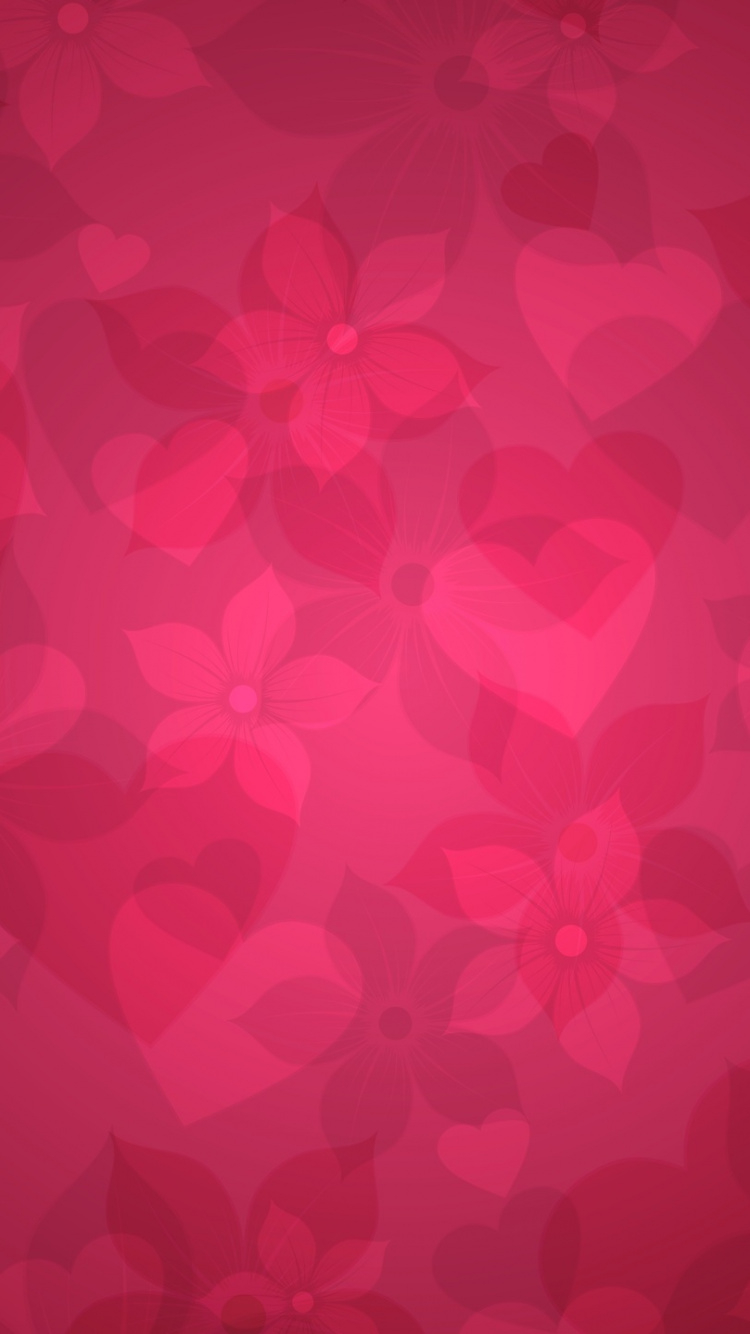 Textil Floral Rojo y Blanco. Wallpaper in 750x1334 Resolution