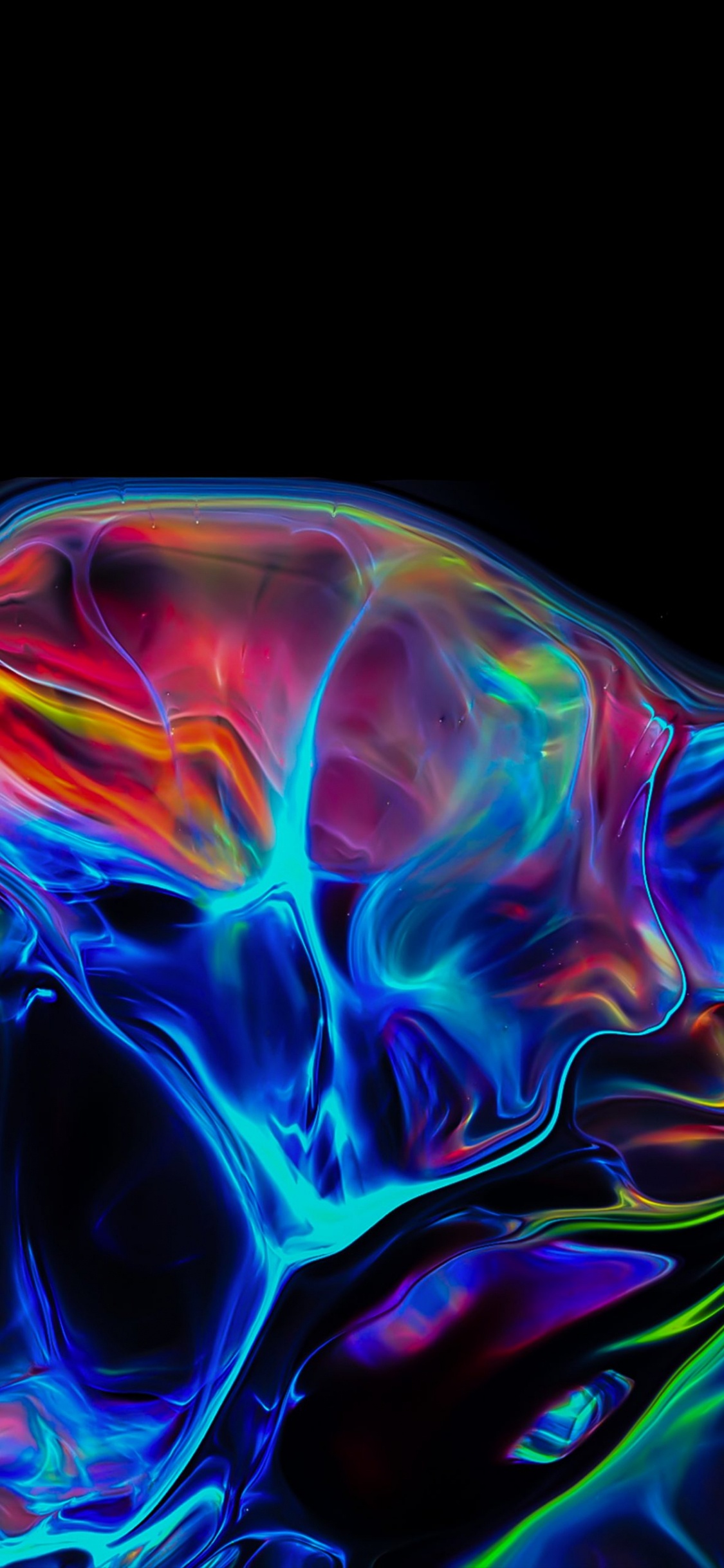 Fraktale Kunst, Kunst, Wasser, Purpur, Flüssigkeit. Wallpaper in 1125x2436 Resolution