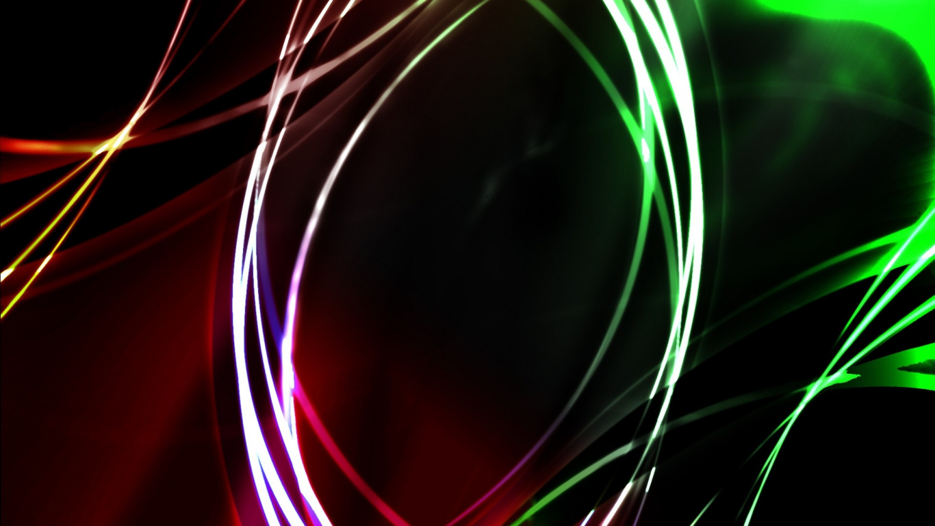 Red and Yellow Light Streaks. Wallpaper in 1366x768 Resolution