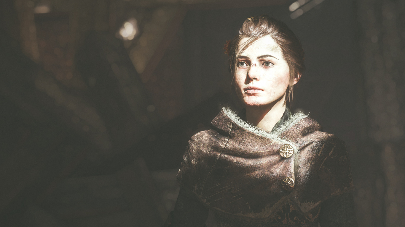 A Plague Tale Innocence, Retrato, Belleza, Arte, Artes Visuales. Wallpaper in 1366x768 Resolution