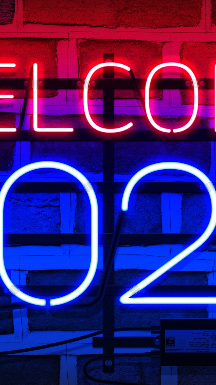 2020, Licht, Purpur, Visual-Effekt-Beleuchtung, Elektronische Beschilderung. Wallpaper in 720x1280 Resolution
