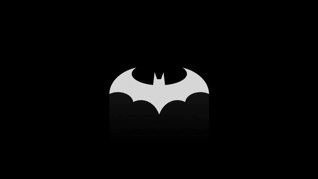 蝙蝠侠, 蝙蝠, 符号, 黑色的, 黑色和白色的 壁纸 1280x720 允许