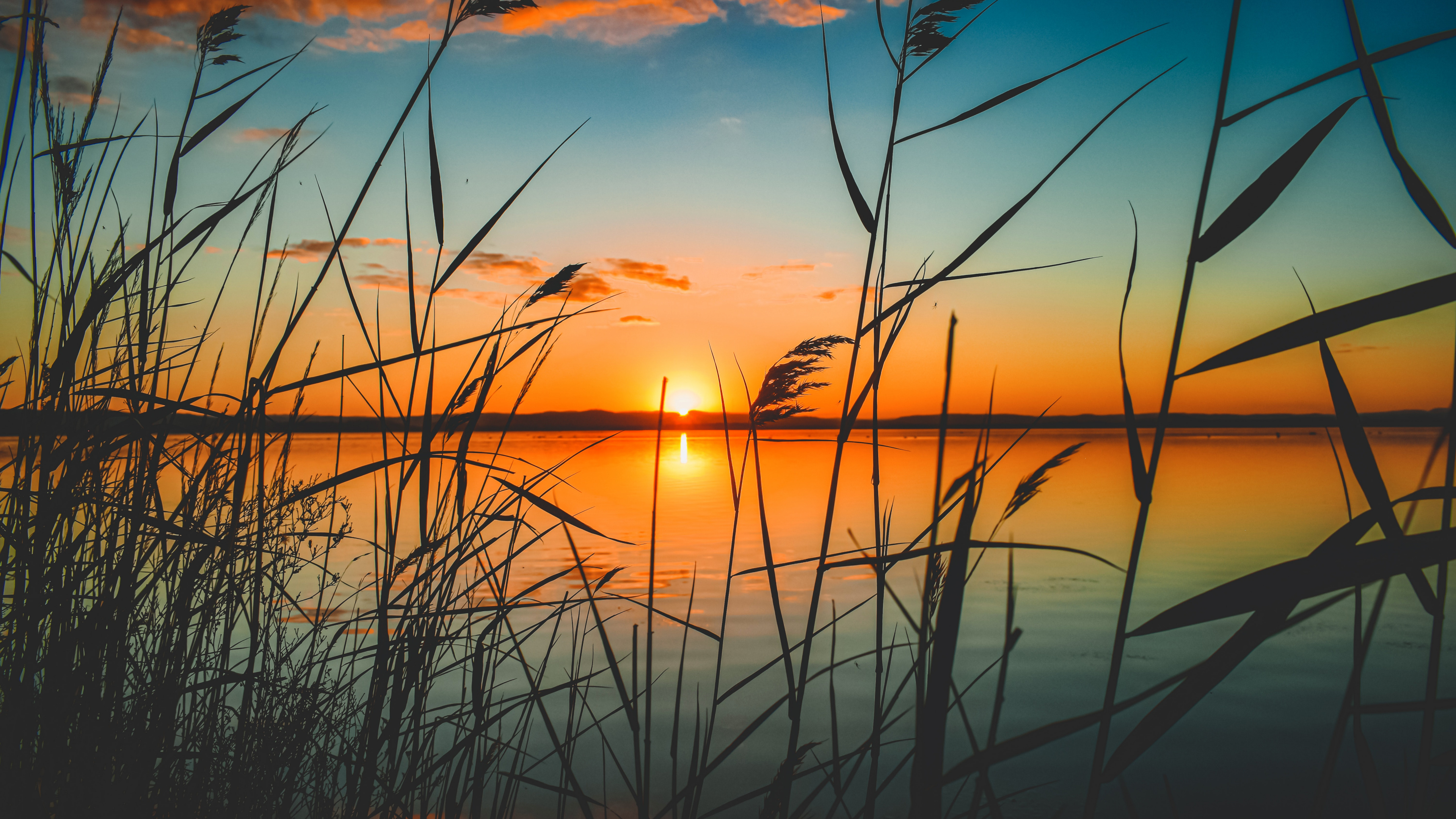 Puesta, Color, Afterglow, Naturaleza, el Esquema de Color. Wallpaper in 3840x2160 Resolution