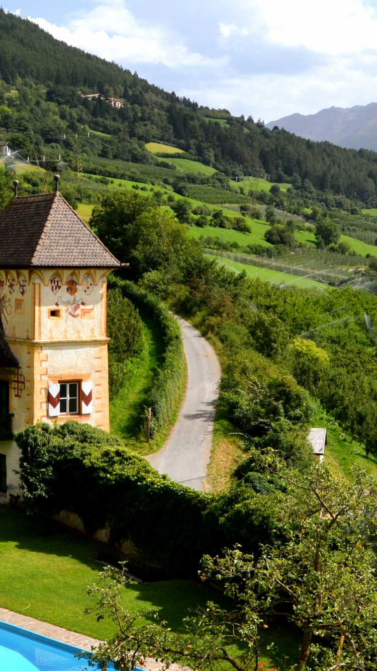 山村, 性质, 安装的风景, 绿色的, 植被 壁纸 750x1334 允许