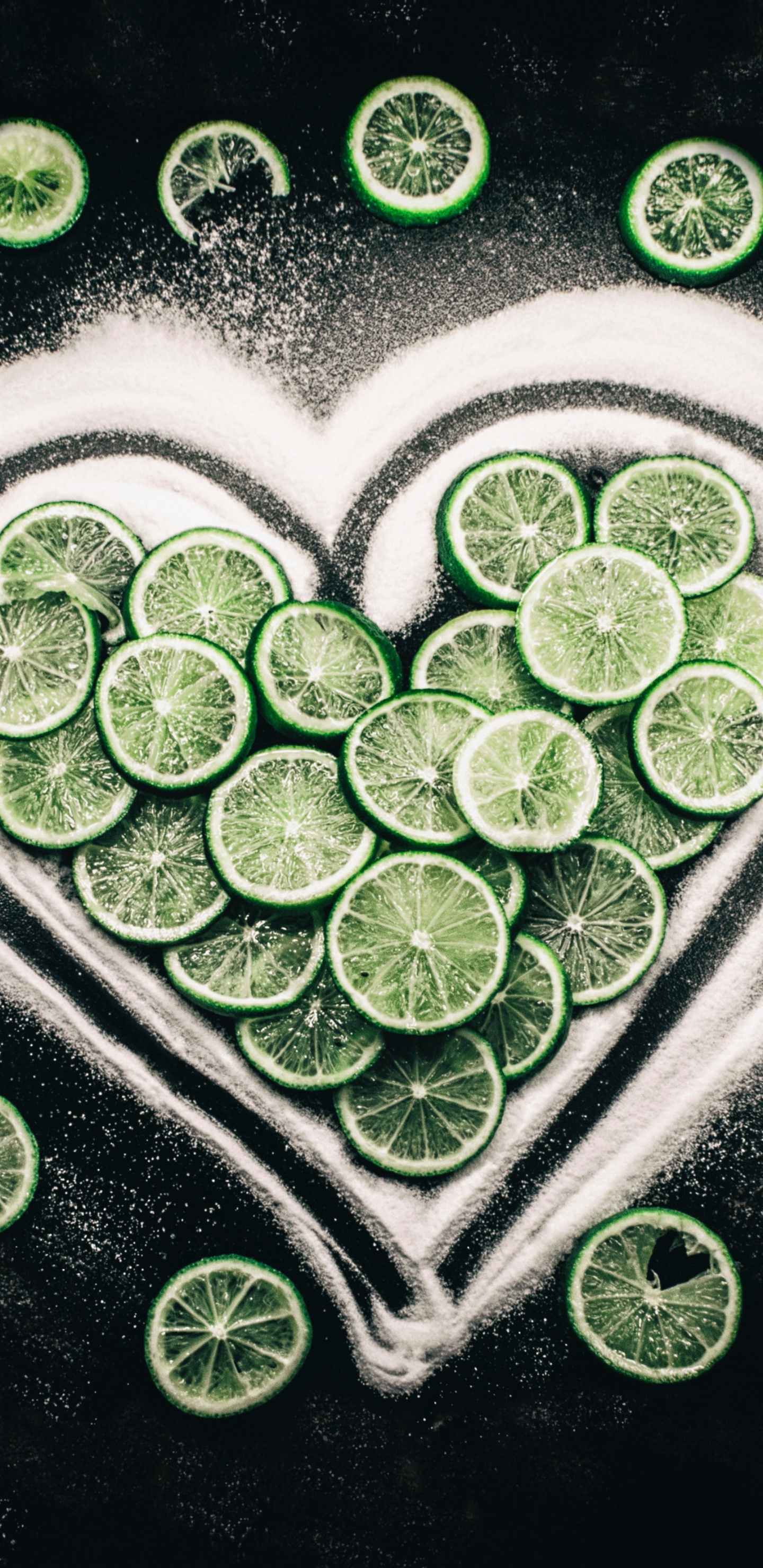 石灰, 绿色的, 心脏, 爱情, 浆果 壁纸 1440x2960 允许
