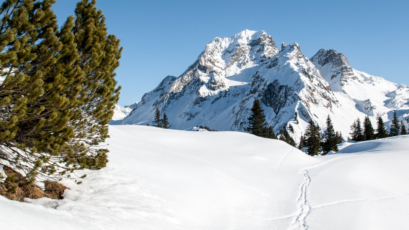 Glacial Landform, Mountain, Massif, Mountain Pass, Alps. Wallpaper in 1366x768 Resolution