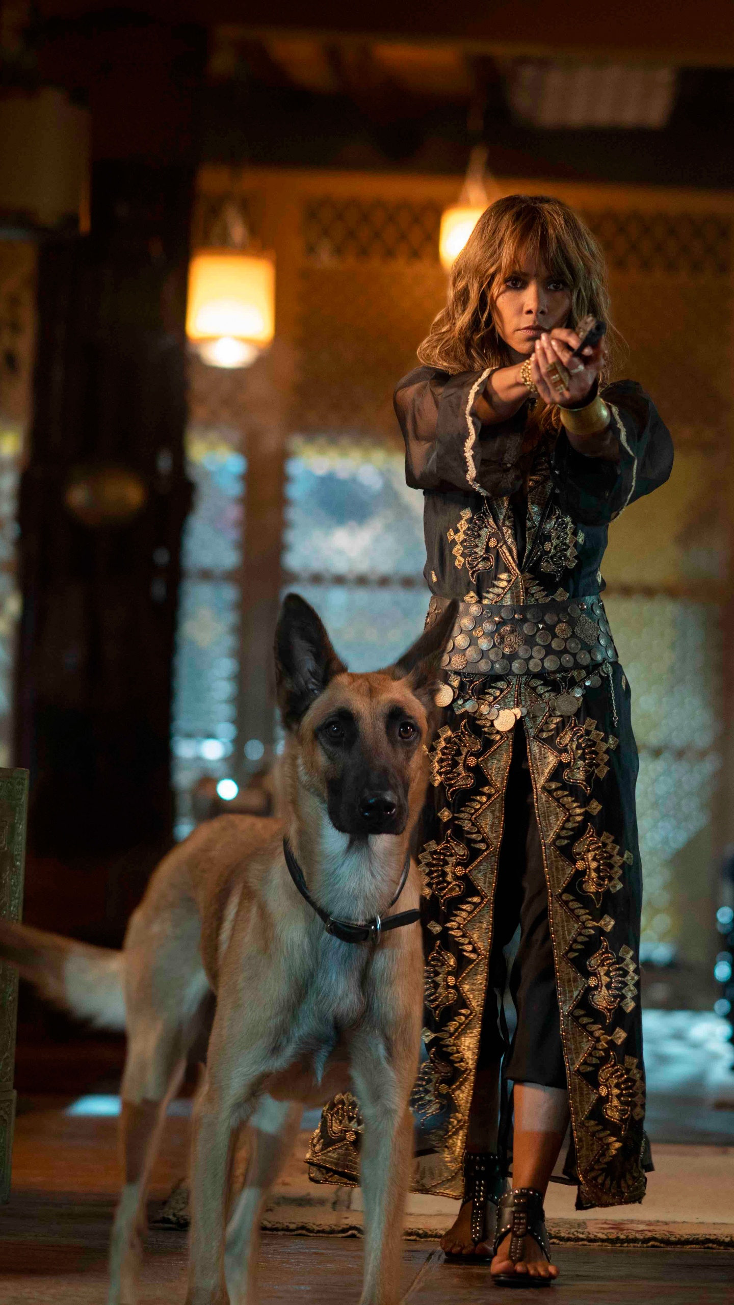 Mujer en Vestido Blanco y Negro Sosteniendo Perro de Pelo Corto Marrón y Blanco. Wallpaper in 1440x2560 Resolution