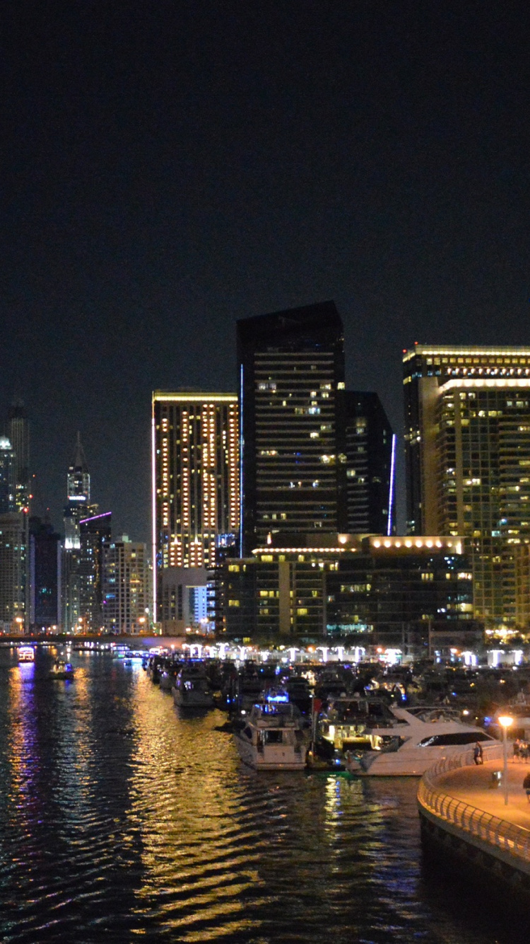 City Skyline During Night Time. Wallpaper in 750x1334 Resolution