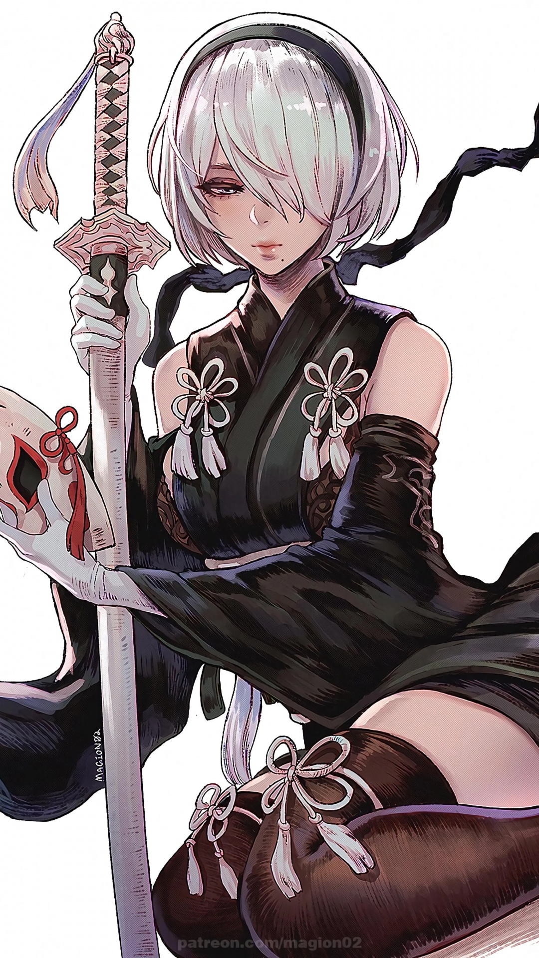 Yorha 2b Fanart, Nier-Automaten, Zeichentrickfilm, Fan-Kunst, Yorha. Wallpaper in 1080x1920 Resolution