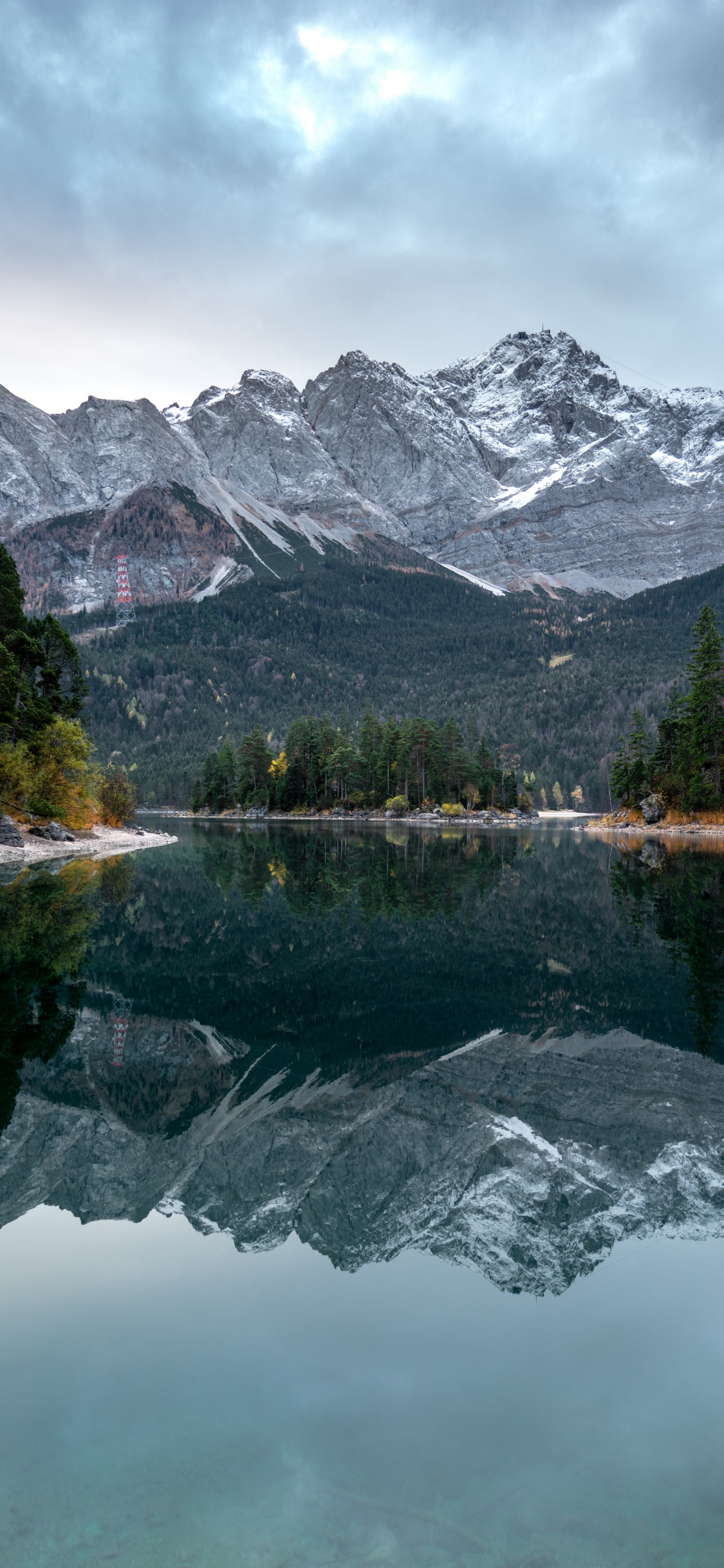 Mountain, Body of Water, Nature, Natural Landscape, Mountainous Landforms. Wallpaper in 1125x2436 Resolution