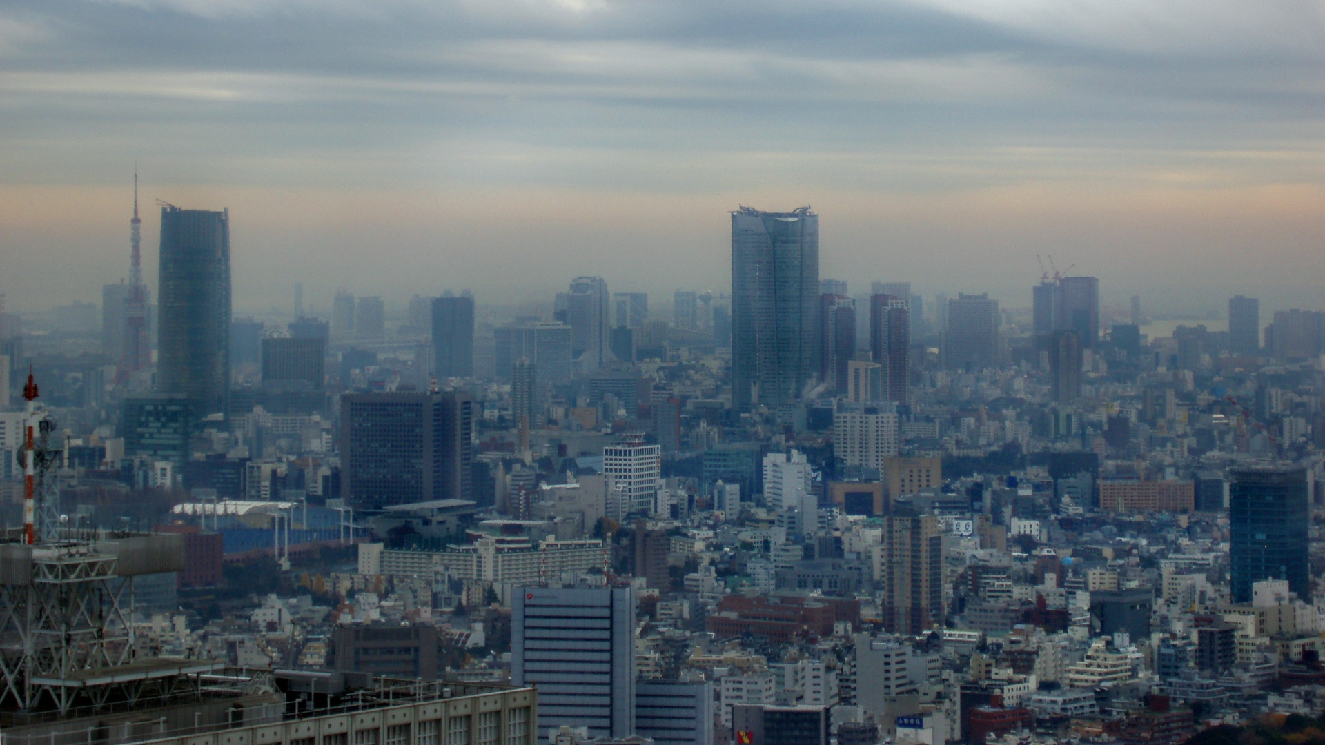 Horizon de la Ville Sous Les Nuages Blancs Pendant la Journée. Wallpaper in 1920x1080 Resolution