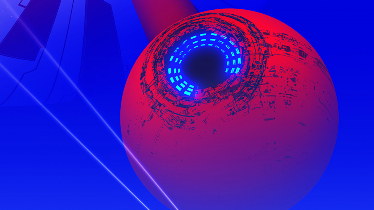 Boule Ronde Rouge et Bleue. Wallpaper in 1280x720 Resolution
