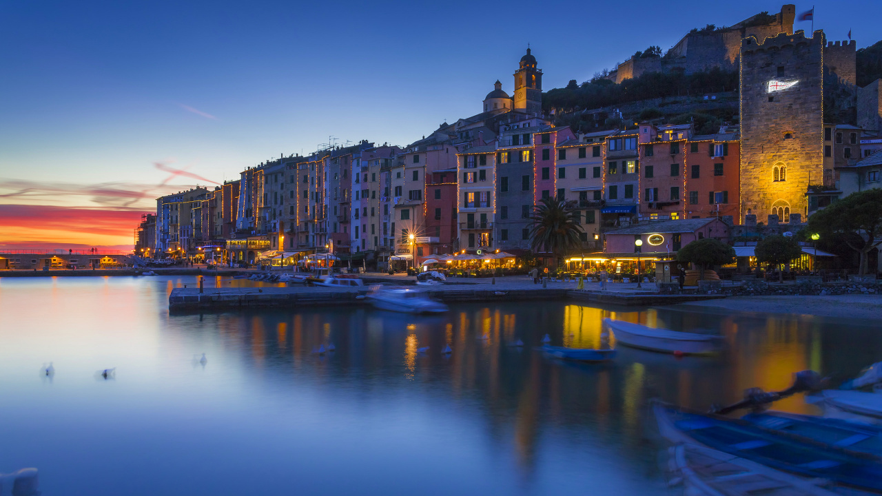 反射, 晚上, 旅游景点, 黄昏, 城市 壁纸 1280x720 允许