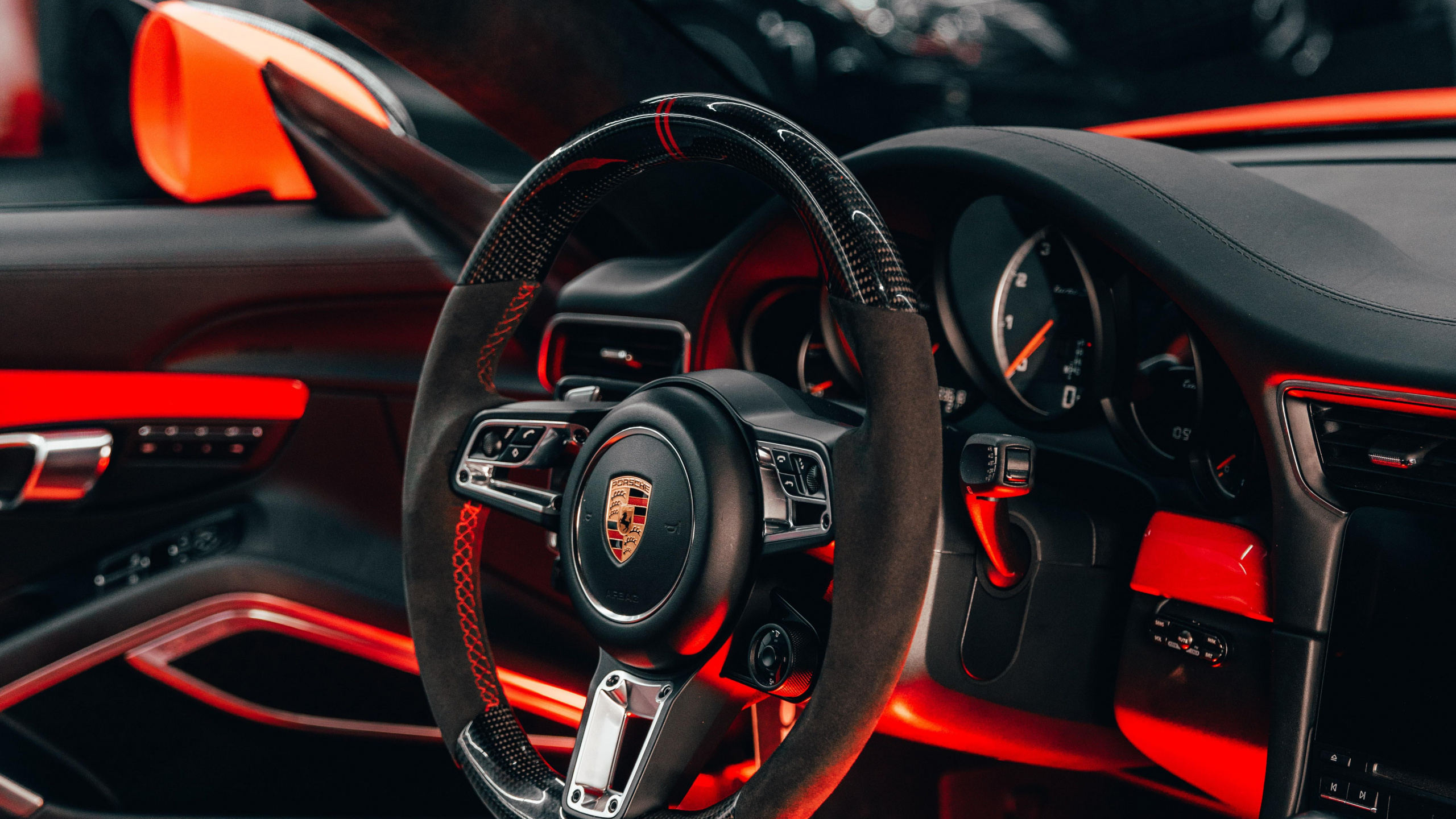 Porsche Interior, Porsche, Coche, Deportivo, Porsche 911 Gt2. Wallpaper in 2560x1440 Resolution