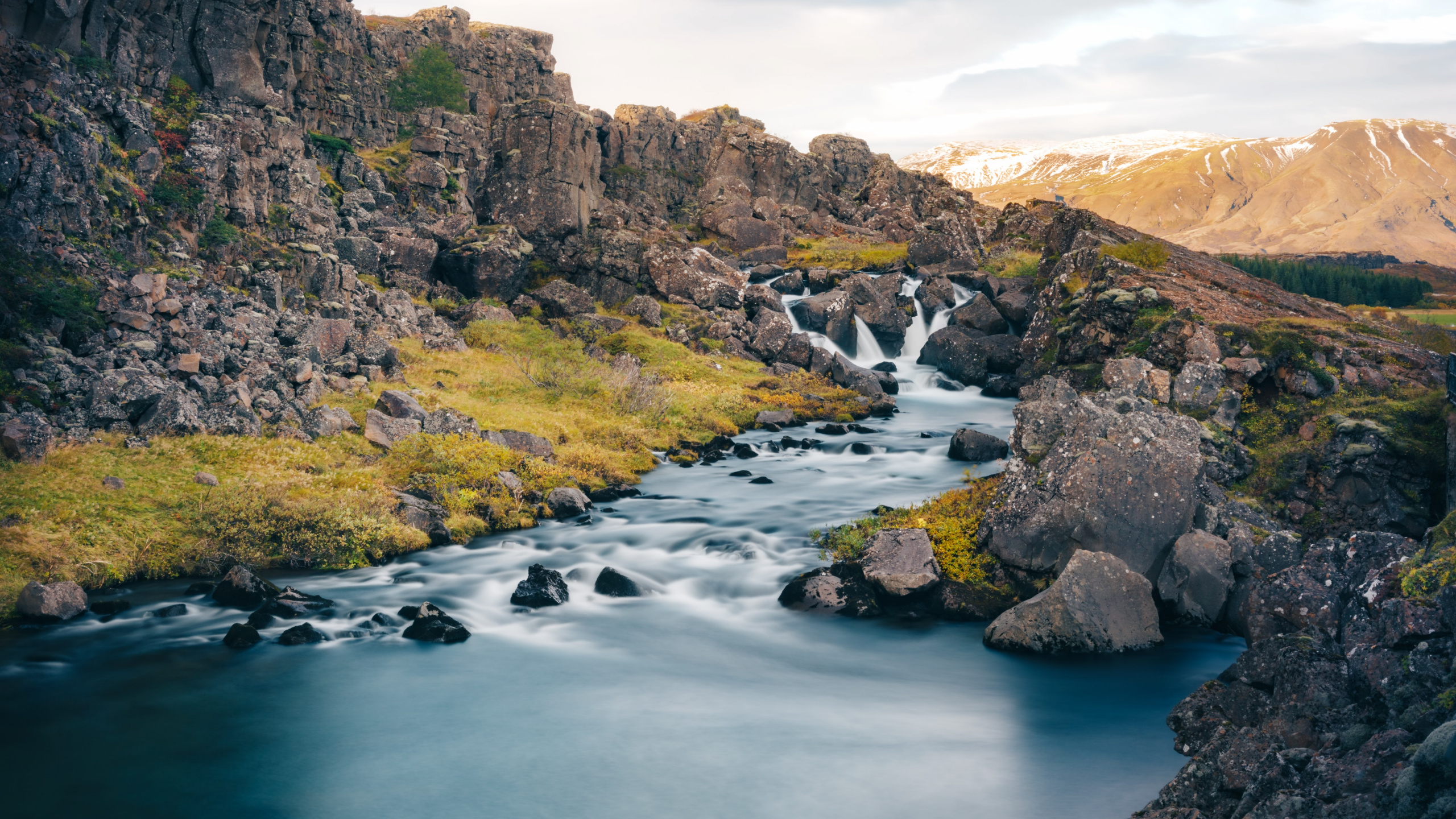 Ingvellir-Nationalpark, Wasser, Cloud, Wasserressourcen, Naturlandschaft. Wallpaper in 2560x1440 Resolution