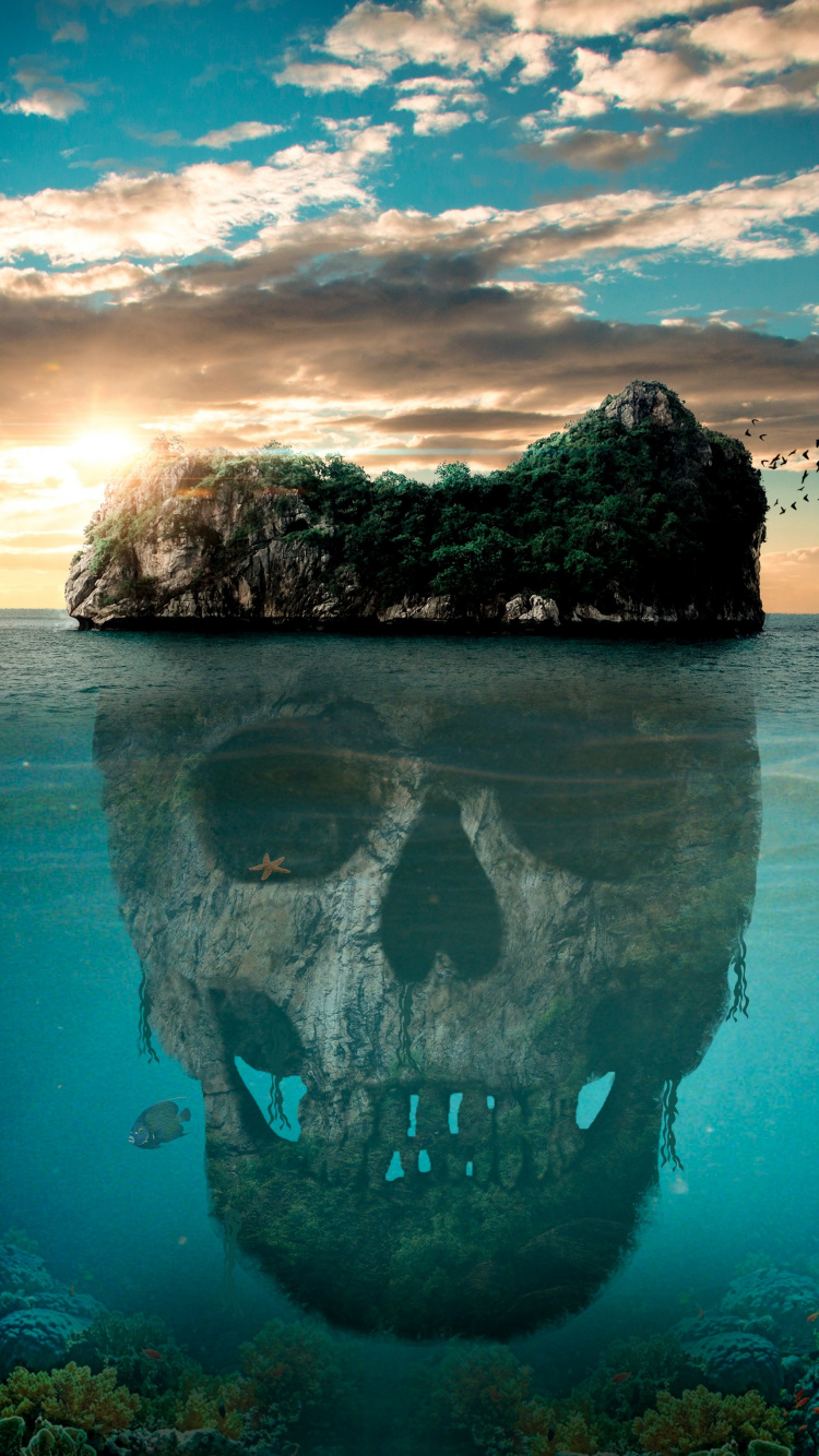 性质, 海洋, 大海, 绿色的, 海景 壁纸 750x1334 允许