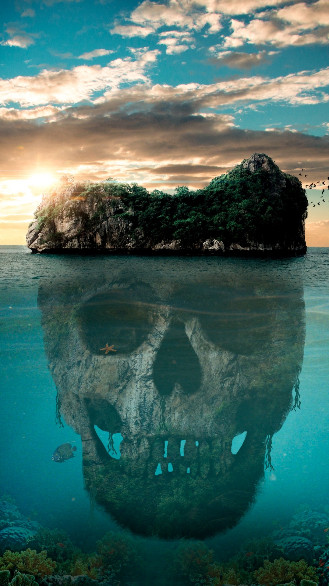 Brown Rock Formation on Body of Water During Daytime. Wallpaper in 1080x1920 Resolution