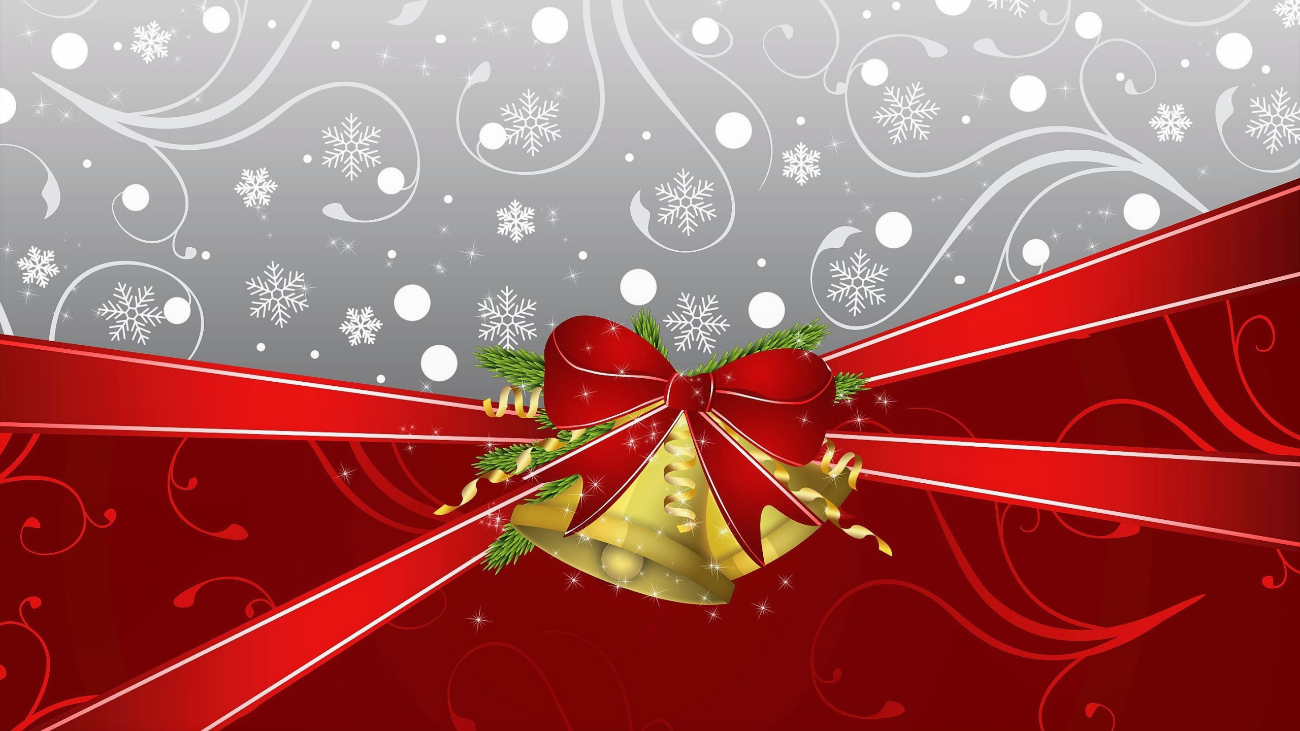 Grafik-design, Illustration, Muster, Bell, Weihnachten. Wallpaper in 2560x1440 Resolution