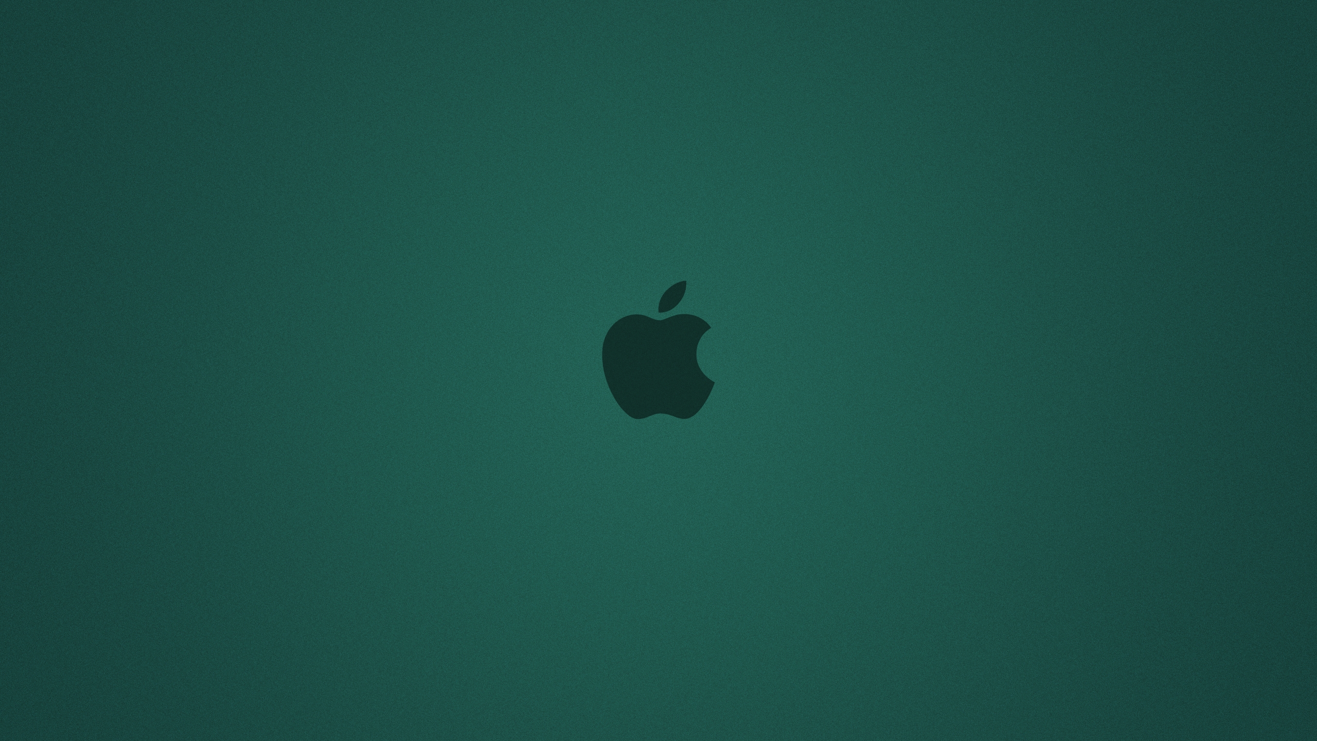 Apple Logo on Green Background. Wallpaper in 2560x1440 Resolution