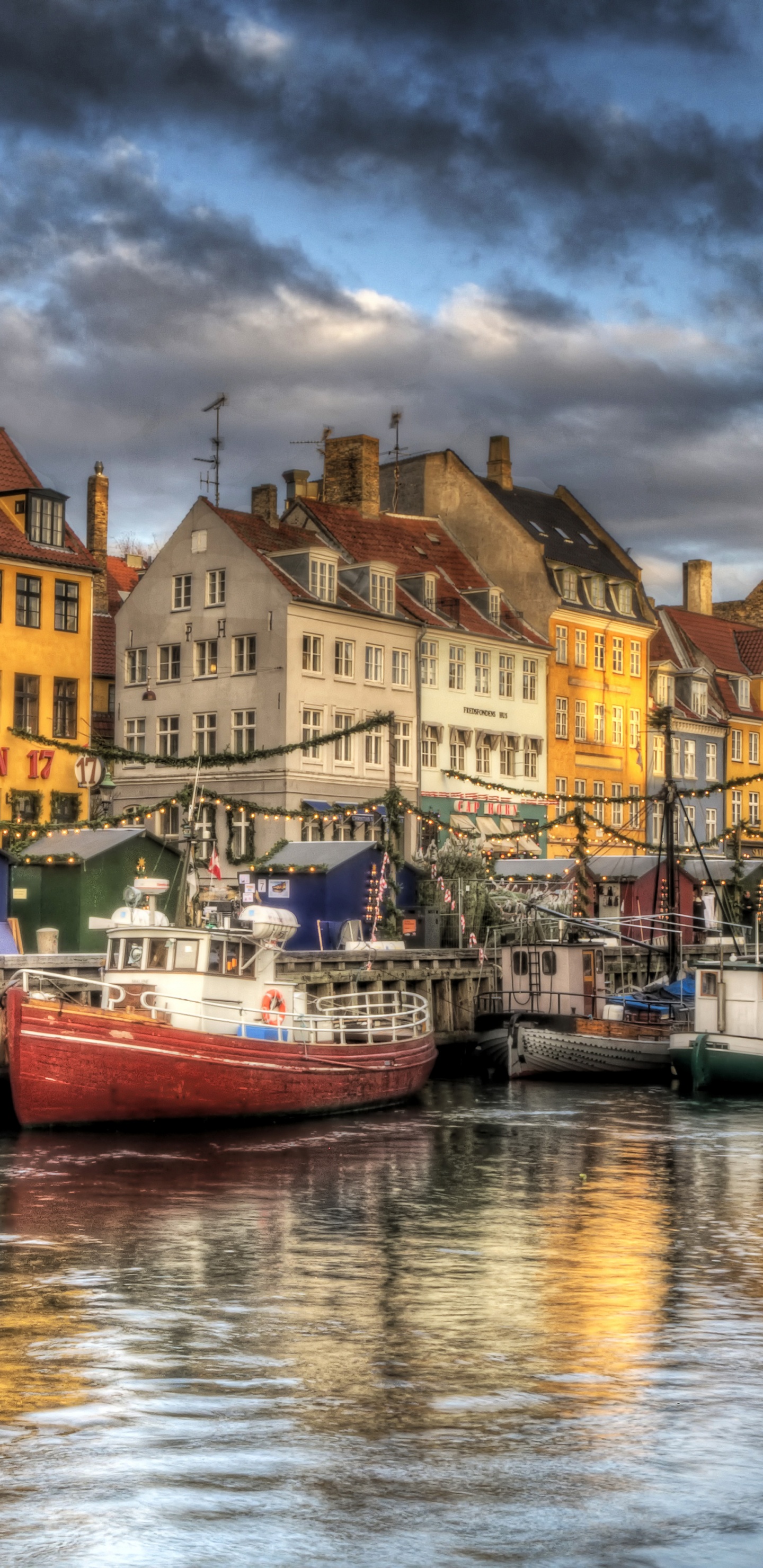 哥本哈根, 水运, 人体内的水, 反射, 运河 壁纸 1440x2960 允许