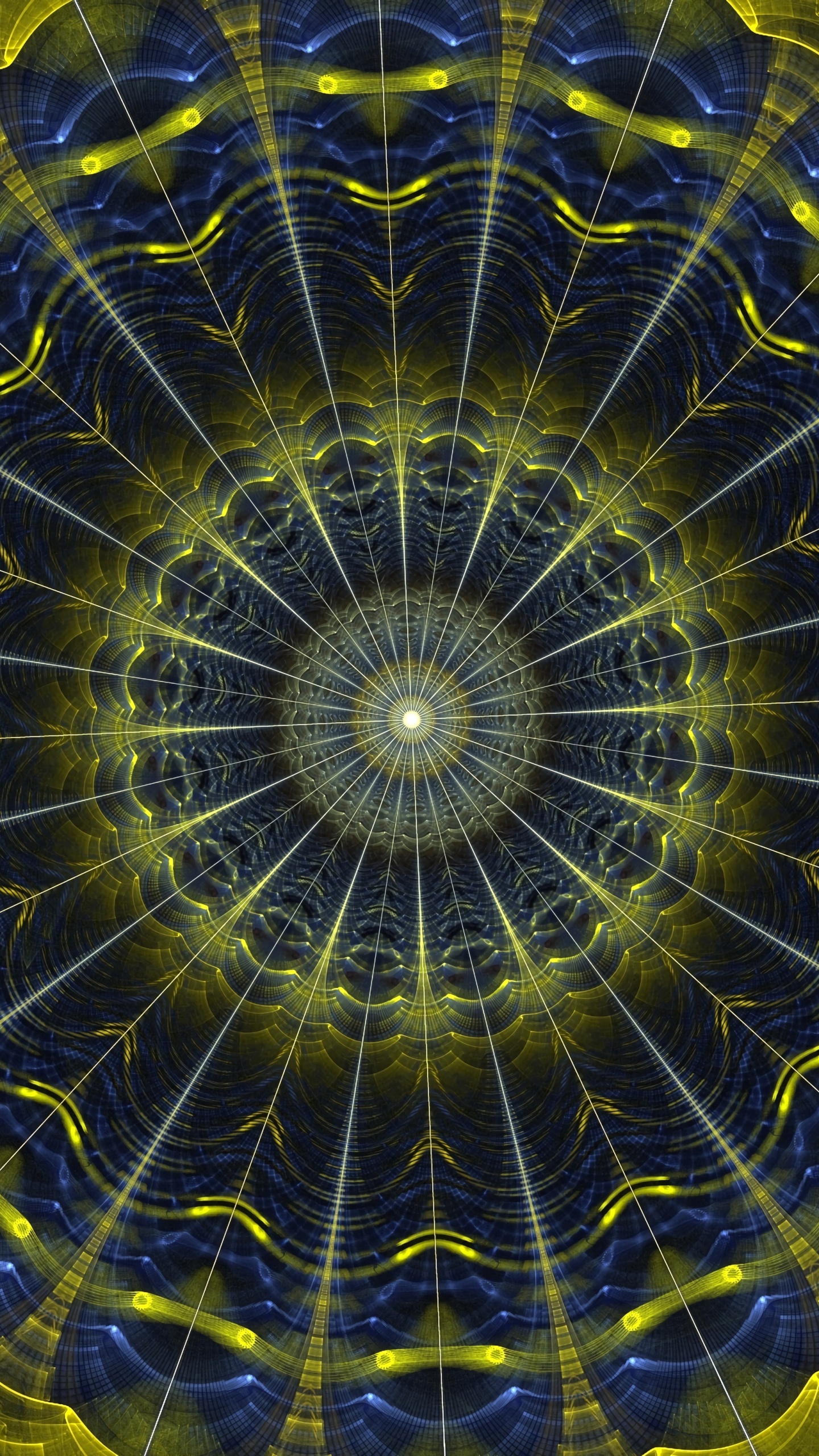 Papel Tapiz Digital de Luz Azul y Amarilla. Wallpaper in 1440x2560 Resolution