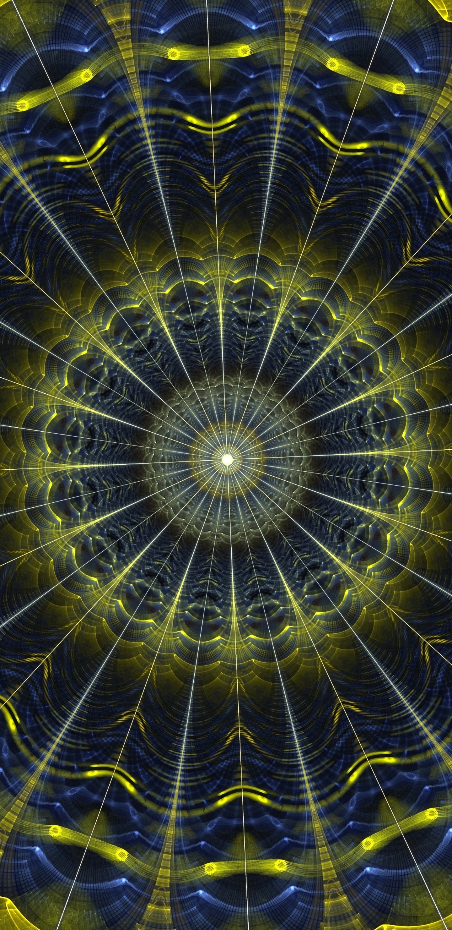 Papier Peint Numérique Clair Bleu et Jaune. Wallpaper in 1440x2960 Resolution