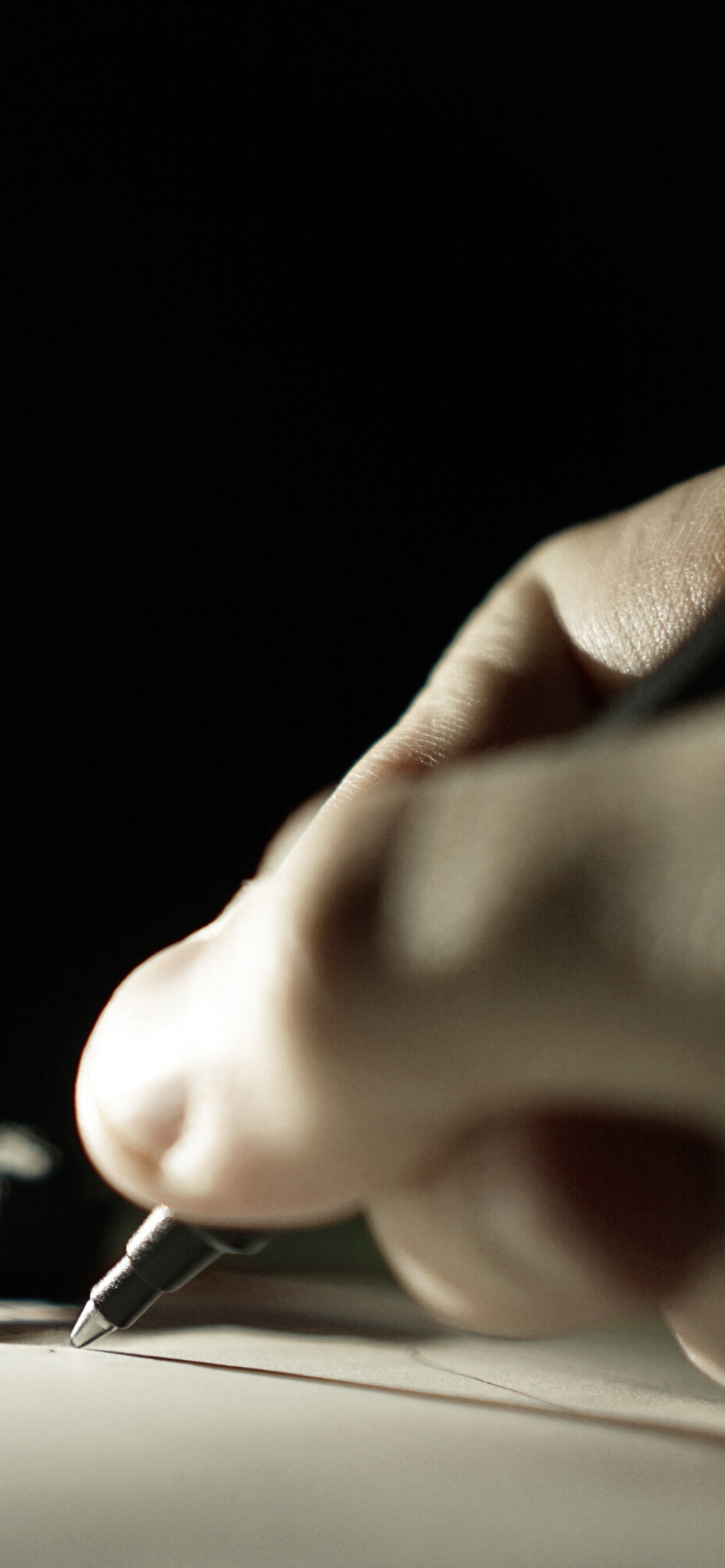 Person Writing on White Paper. Wallpaper in 1242x2688 Resolution