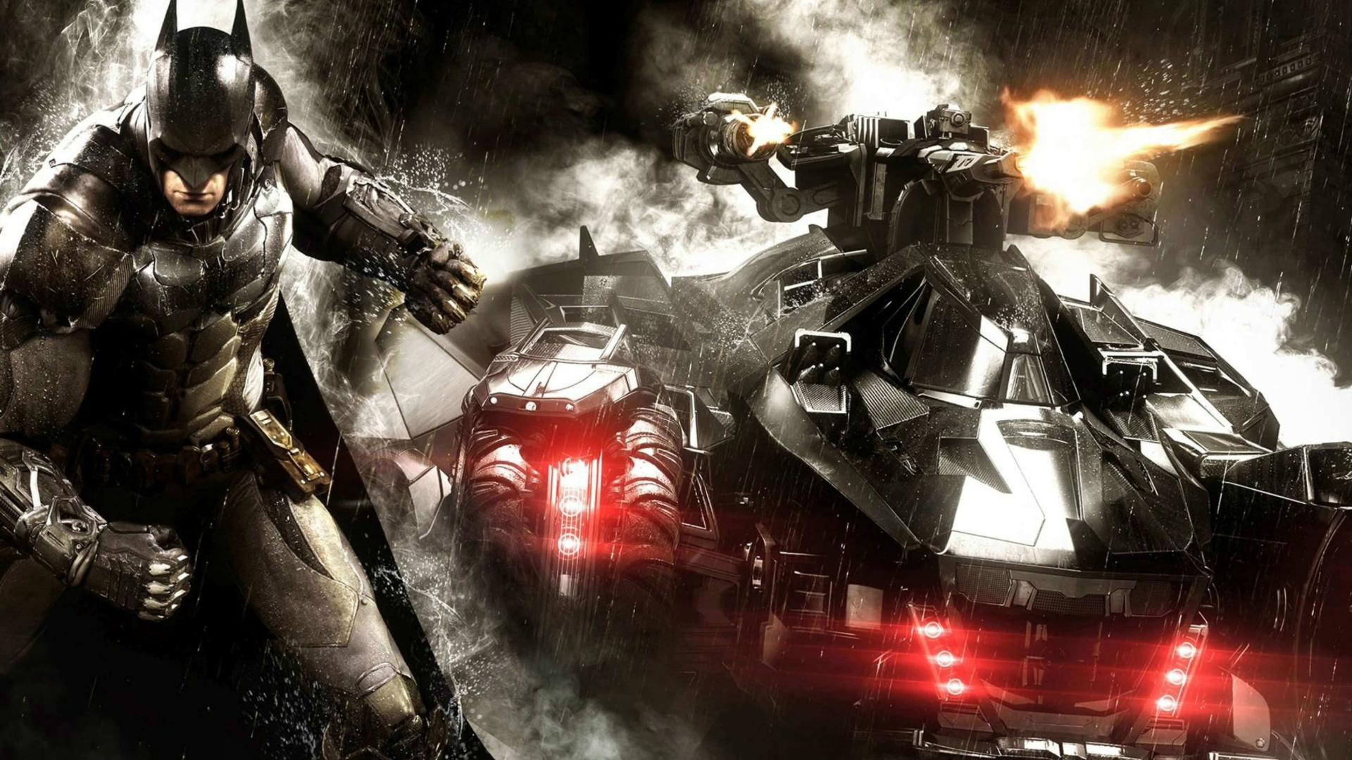 Batman Arkham Knight, Batman Arkham City, Batman, Batmobile, Rocksteady Studios. Wallpaper in 1920x1080 Resolution