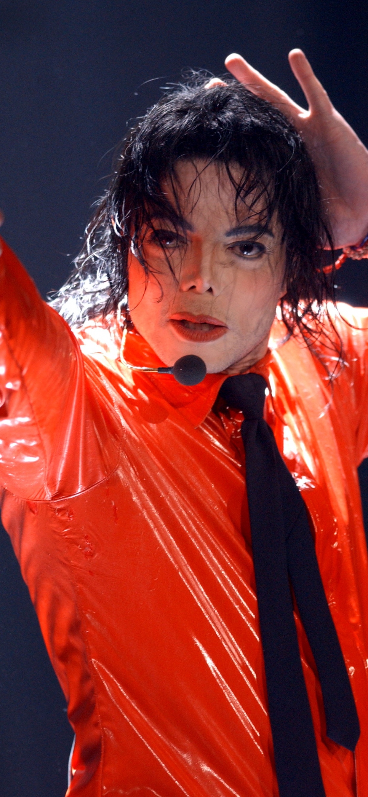 迈克尔*杰克逊, 性能, 红色的, 歌手, 额头 壁纸 1242x2688 允许