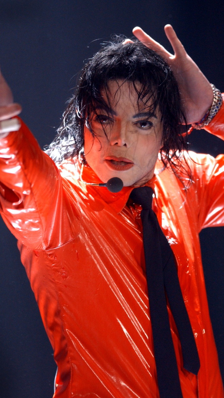 迈克尔*杰克逊, 性能, 红色的, 歌手, 额头 壁纸 720x1280 允许