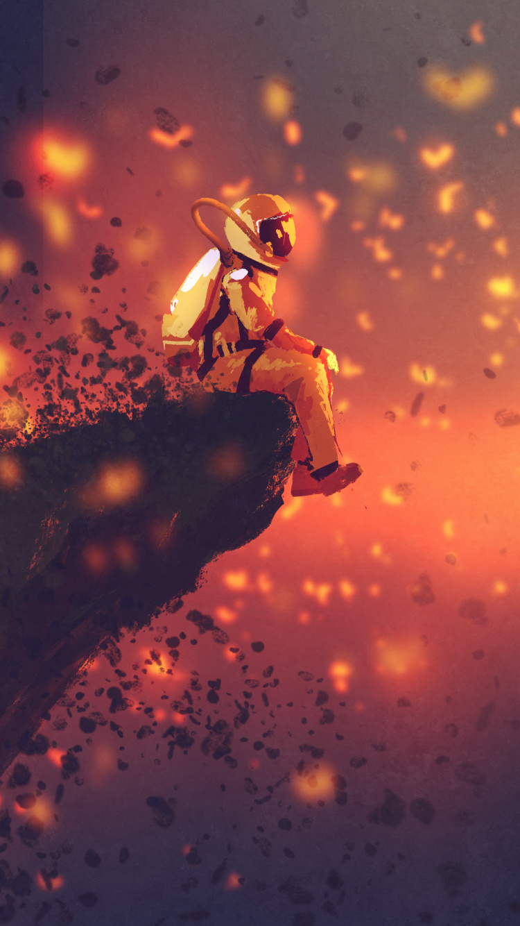 Frau im Schwarzen Kleid, Die Nachts Auf Einem Braunen Ast Steht. Wallpaper in 750x1334 Resolution