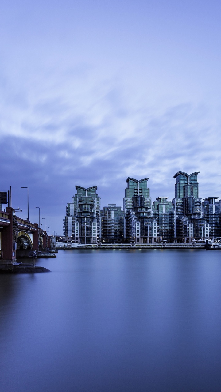 Water, Cloud, Skyscraper, Building, Dusk. Wallpaper in 720x1280 Resolution