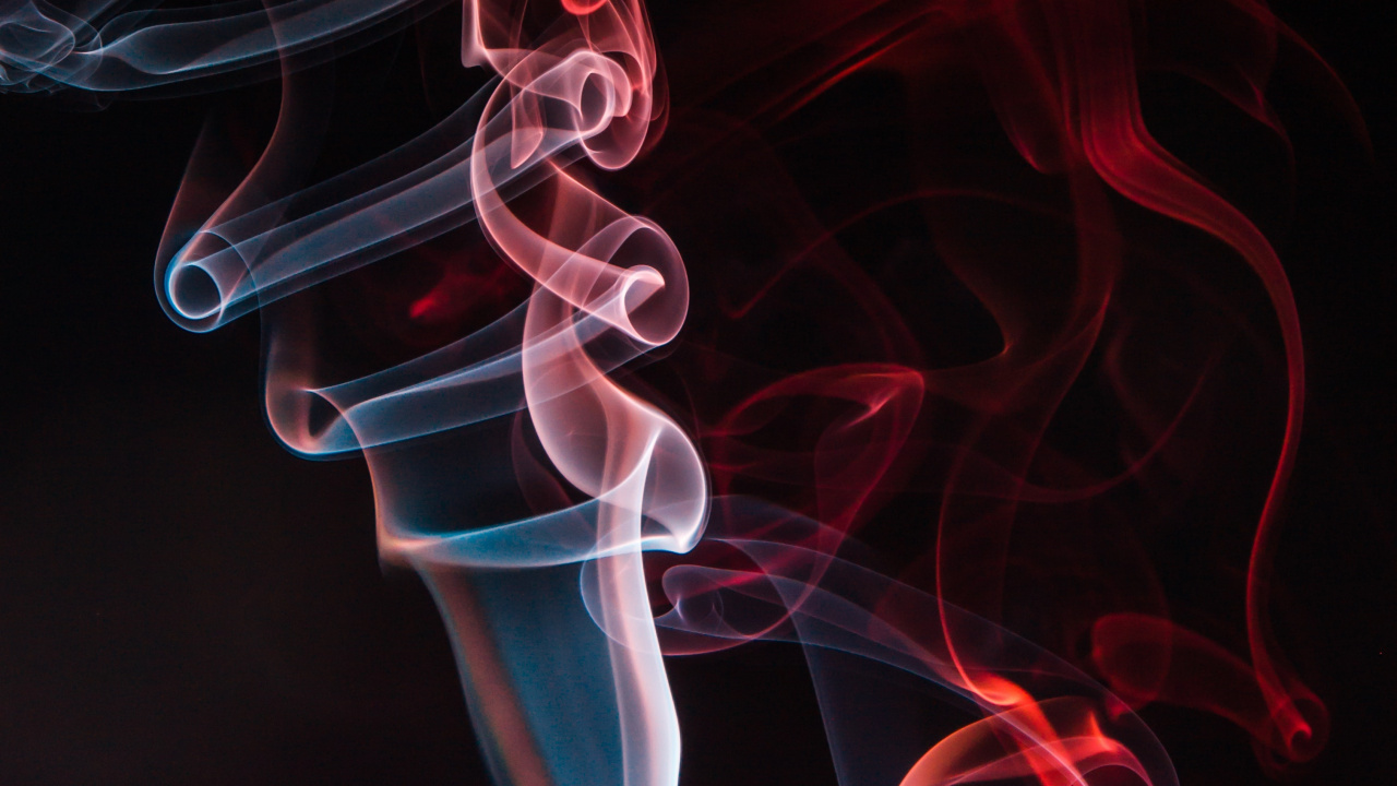 Blue and Red Smoke Illustration. Wallpaper in 1280x720 Resolution