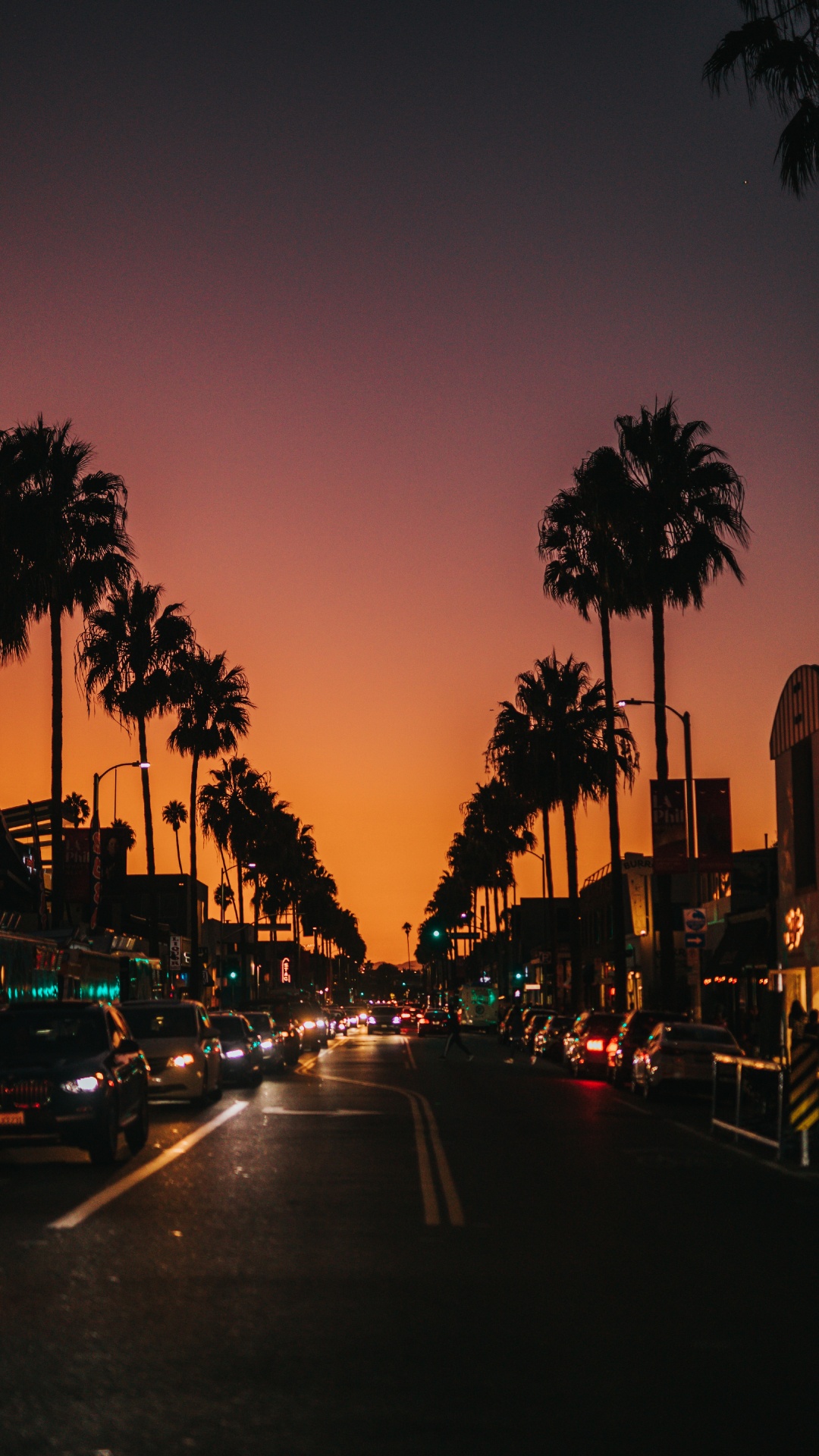 Cars on Road During Sunset. Wallpaper in 1080x1920 Resolution