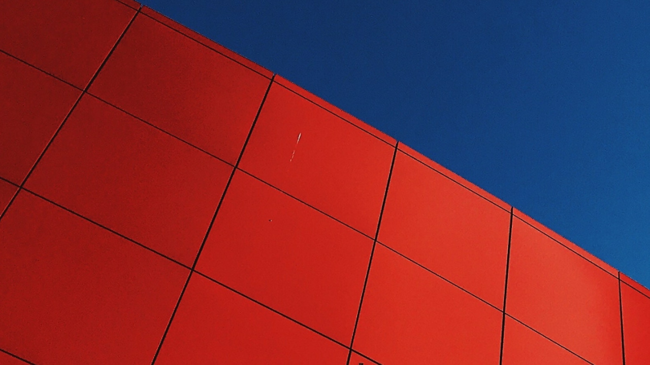 architecture, red, orange, composite material, symmetry