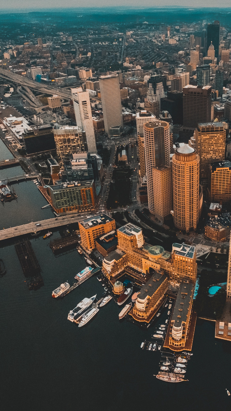 Aerial View of City Buildings During Daytime. Wallpaper in 750x1334 Resolution