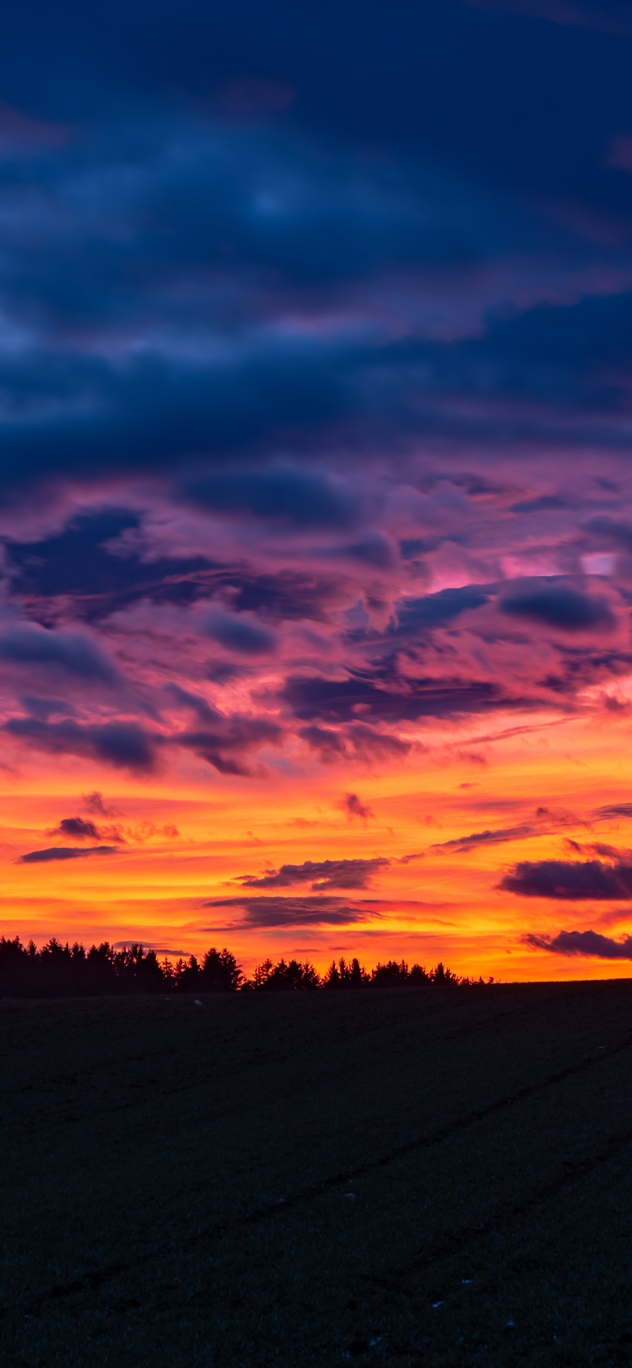 Sunset, Afterglow, Cloud, Horizon, Sunrise. Wallpaper in 1242x2688 Resolution