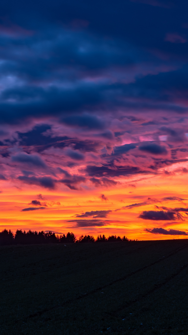 Sunset, Afterglow, Cloud, Horizon, Sunrise. Wallpaper in 750x1334 Resolution