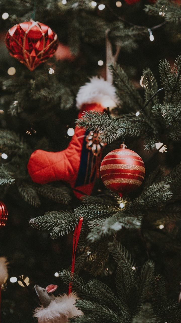 Neujahr, Weihnachten, Weihnachtsbaum, Christmas Ornament, Weihnachtsbeleuchtung. Wallpaper in 720x1280 Resolution